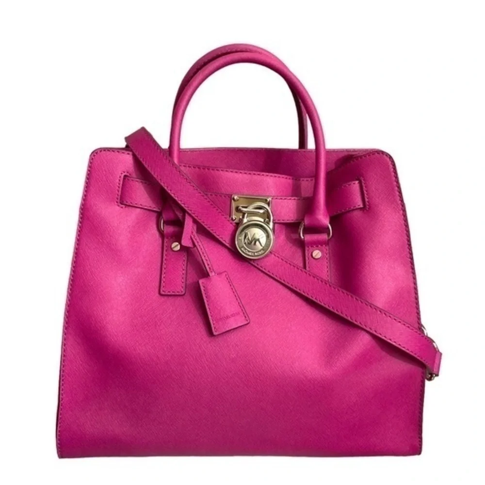 Michael Kors rare pink Hamilton tote bag